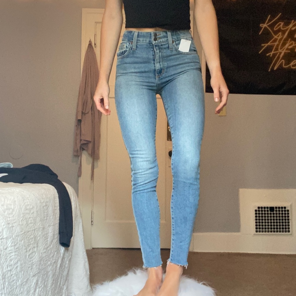JOES JEANS high rise, skinny frayed ankle